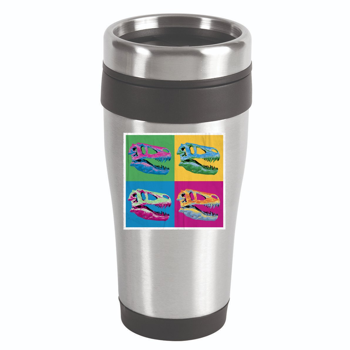 Pop Art TRex Skeleton Tyrannosaurus Rex 16oz Travel Tumbler
