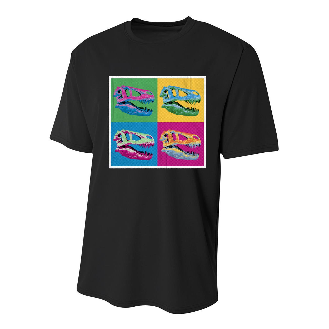 Pop Art TRex Skeleton Tyrannosaurus Rex Youth Performance Sprint T-Shirt