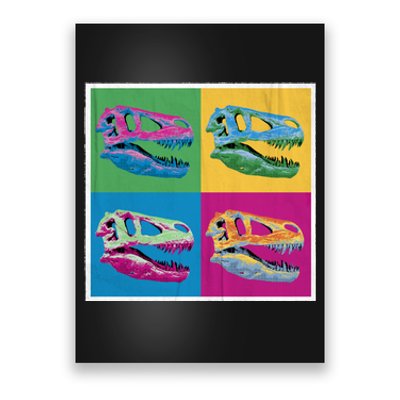 Pop Art TRex Skeleton Tyrannosaurus Rex Poster