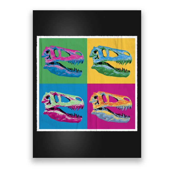 Pop Art TRex Skeleton Tyrannosaurus Rex Poster