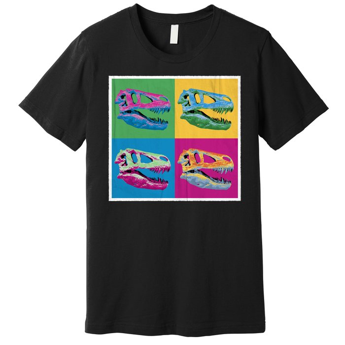 Pop Art TRex Skeleton Tyrannosaurus Rex Premium T-Shirt