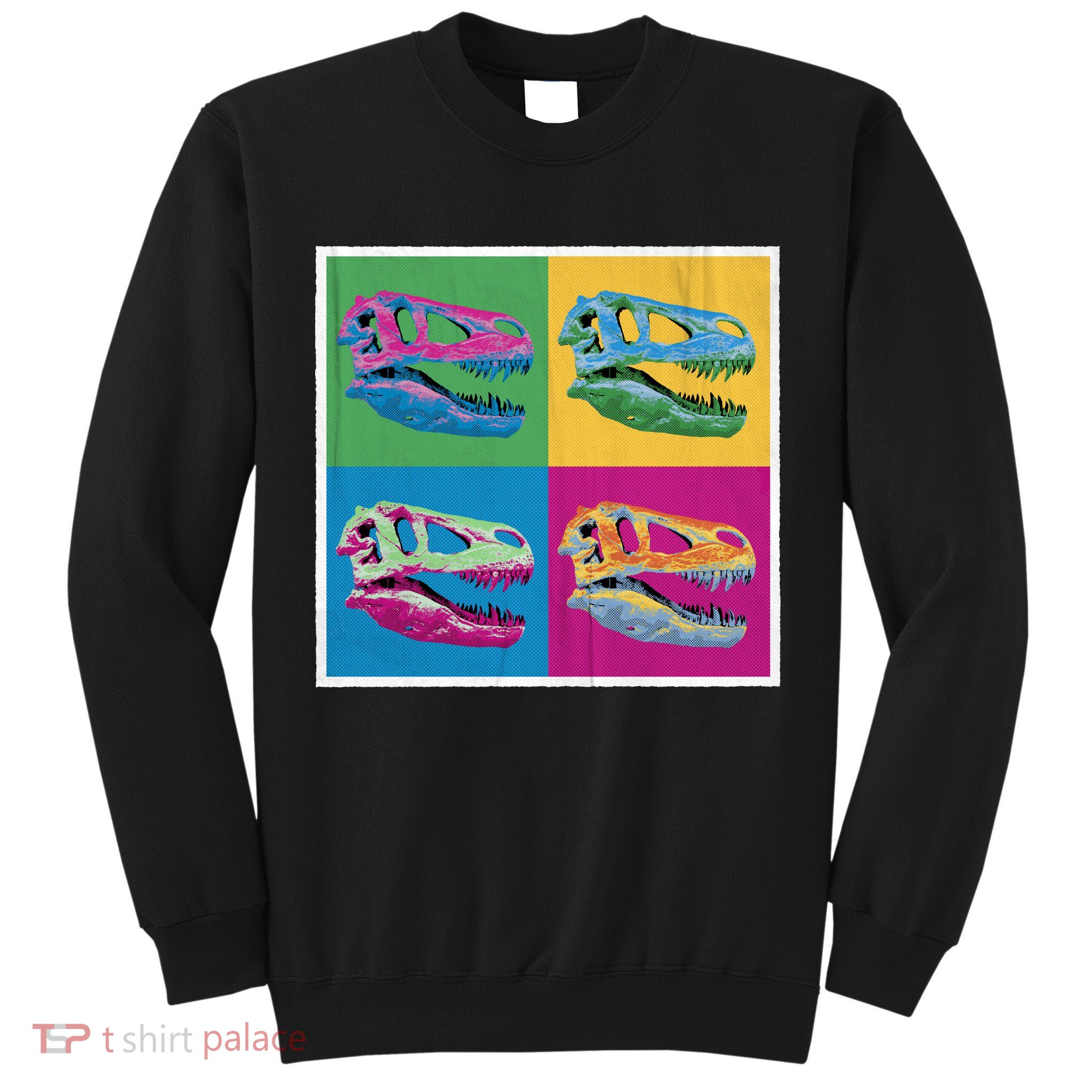 Pop Art TRex Skeleton Tyrannosaurus Rex Tall Sweatshirt