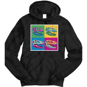 Pop Art TRex Skeleton Tyrannosaurus Rex Tie Dye Hoodie