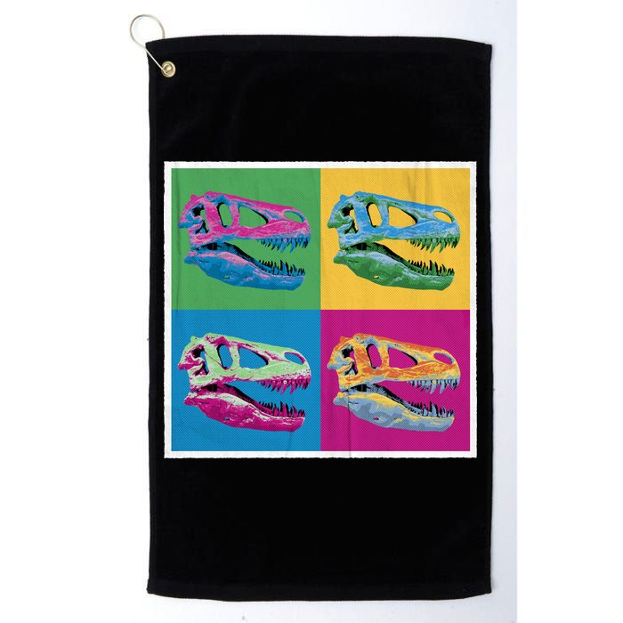 Pop Art TRex Skeleton Tyrannosaurus Rex Golf Towel