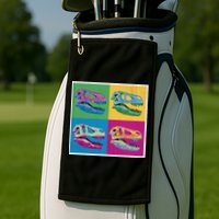 Pop Art TRex Skeleton Tyrannosaurus Rex Golf Towel