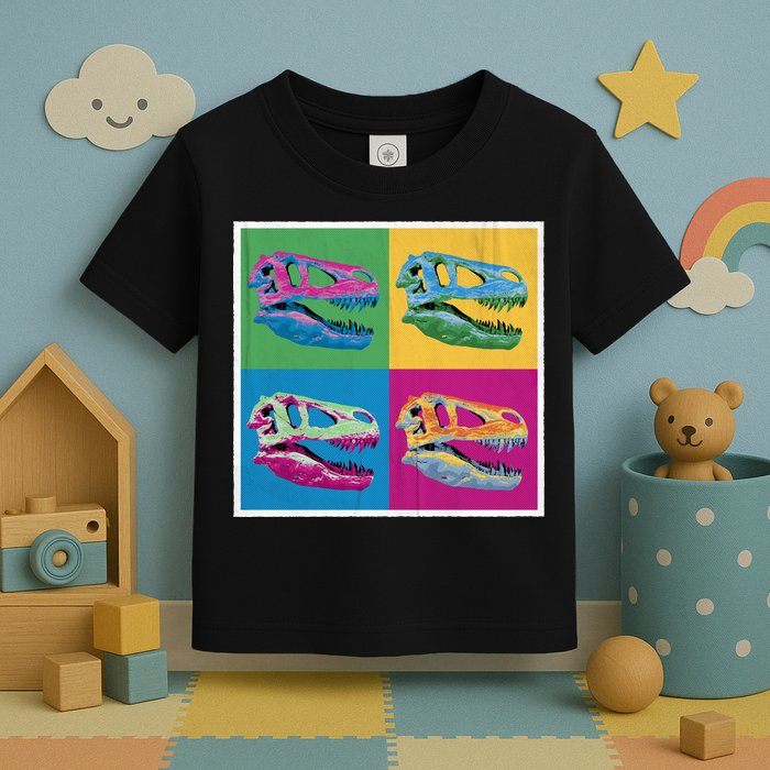 Pop Art TRex Skeleton Tyrannosaurus Rex Toddler T-Shirt