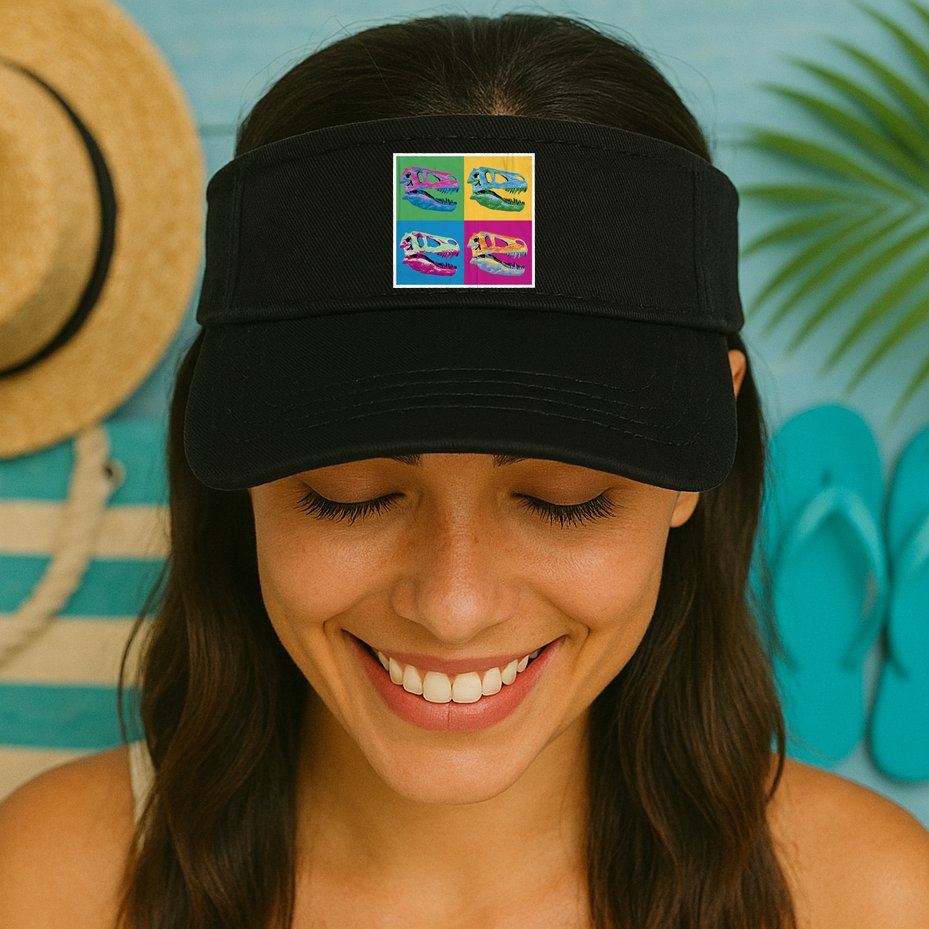Pop Art TRex Skeleton Tyrannosaurus Rex Visor