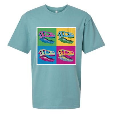 Pop Art TRex Skeleton Tyrannosaurus Rex Sueded Cloud Jersey T-Shirt