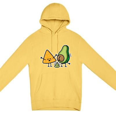 Pooping Avocado Tortilla Chips Guacamole Guac Turd Vegan Premium Pullover Hoodie