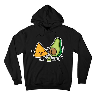 Pooping Avocado Tortilla Chips Guacamole Guac Turd Vegan Hoodie