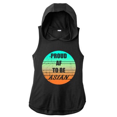 Proud Af To Be Asian American And Aapi Gift Ladies PosiCharge Tri-Blend Wicking Draft Hoodie Tank