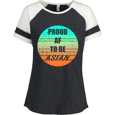 Proud Af To Be Asian American And Aapi Gift Enza Ladies Jersey Colorblock Tee