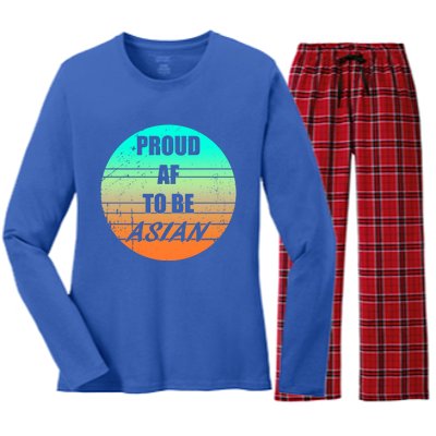 Proud Af To Be Asian American And Aapi Gift Women's Long Sleeve Flannel Pajama Set 