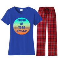 Proud Af To Be Asian American And Aapi Gift Women's Flannel Pajama Set