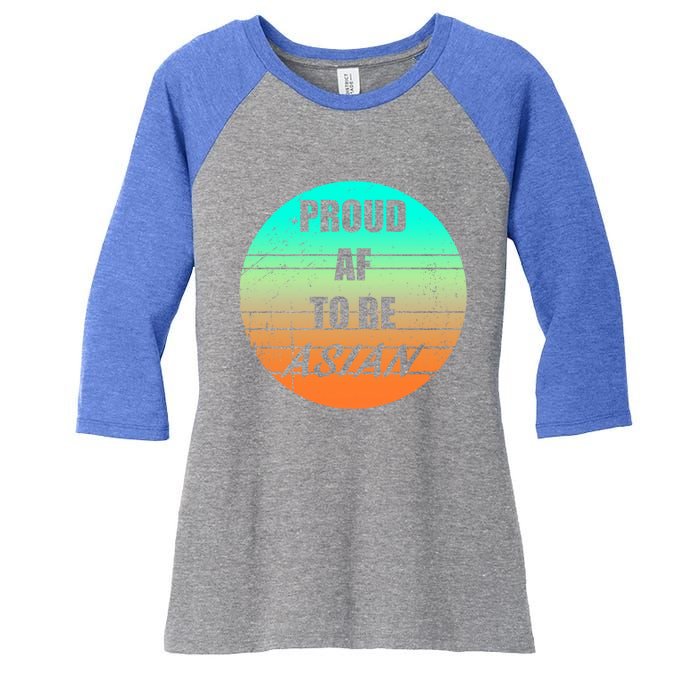 Proud Af To Be Asian American And Aapi Gift Women's Tri-Blend 3/4-Sleeve Raglan Shirt