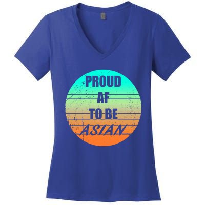 Proud Af To Be Asian American And Aapi Gift Women's V-Neck T-Shirt