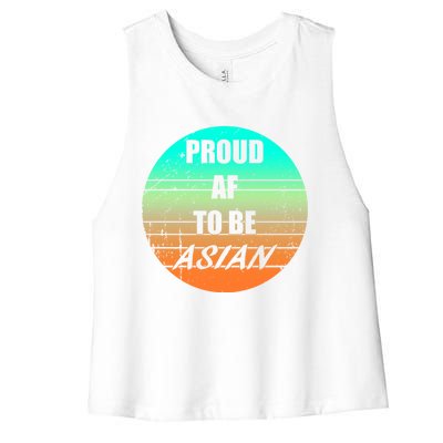 Proud Af To Be Asian American And Aapi Gift Women's Racerback Cropped Tank