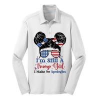 Patriotic American Trump Girl Graphic Silk Touch Performance Long Sleeve Polo