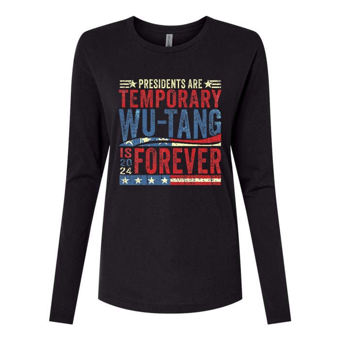 Presidents Are Temporary W.U.T.A.N.G Is Forever 2024 Womens Cotton Relaxed Long Sleeve T-Shirt