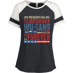 Presidents Are Temporary W.U.T.A.N.G Is Forever 2024 Enza Ladies Jersey Colorblock Tee