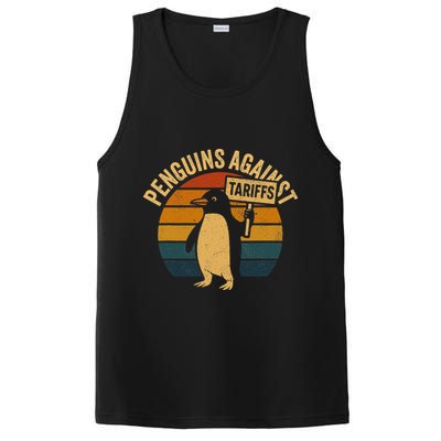 Penguins Against Tariffs Retro Funny Protest PosiCharge Competitor Tank