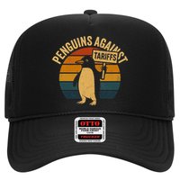 Penguins Against Tariffs Retro Funny Protest Hat