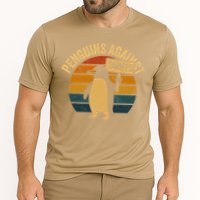 Penguins Against Tariffs Retro Funny Protest Performance Shirt