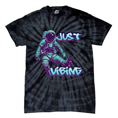 Purple And Teal Astronaut Just Vibing For Tie-Dye T-Shirt