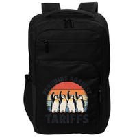 Penguins Against Tariffs Funny Penguins Anti Tariffs Impact Tech Backpack