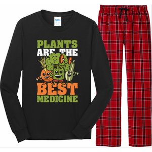 Plants Are The Best Vegan Lifestyle Vegetable Lover Veganism Gift Long Sleeve Pajama Set