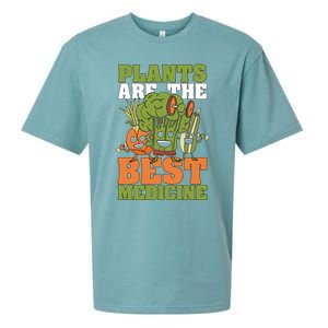 Plants Are The Best Vegan Lifestyle Vegetable Lover Veganism Gift Sueded Cloud Jersey T-Shirt