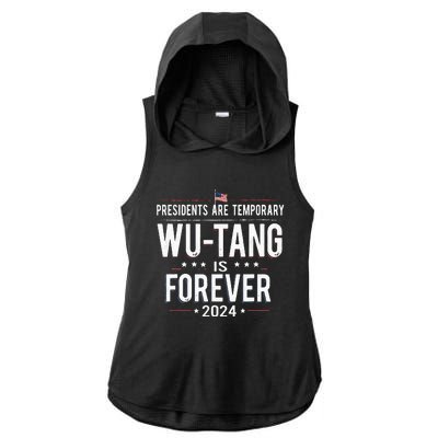 Presidents Are Temporary W.U.T.A.N.G Is Forever 2024 Ladies PosiCharge Tri-Blend Wicking Draft Hoodie Tank