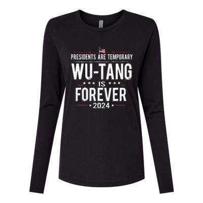 Presidents Are Temporary W.U.T.A.N.G Is Forever 2024 Womens Cotton Relaxed Long Sleeve T-Shirt