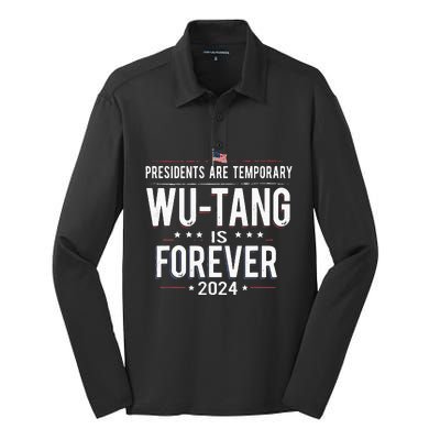 Presidents Are Temporary W.U.T.A.N.G Is Forever 2024 Silk Touch Performance Long Sleeve Polo