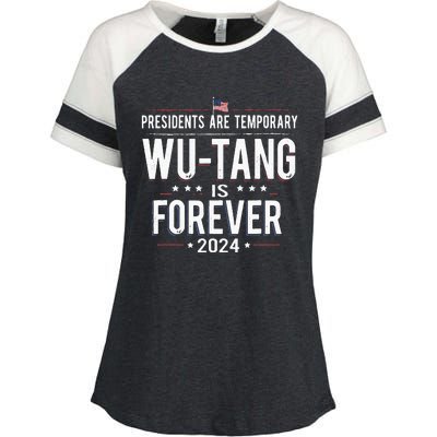 Presidents Are Temporary W.U.T.A.N.G Is Forever 2024 Enza Ladies Jersey Colorblock Tee