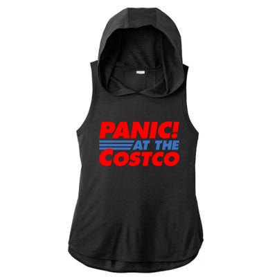 Panic At The Costco Funny Meme Ladies PosiCharge Tri-Blend Wicking Draft Hoodie Tank