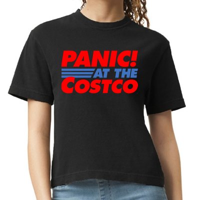 Panic At The Costco Funny Meme Comfort Colors Boxy T-Shirt