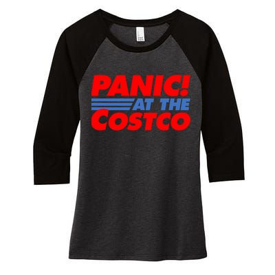Panic At The Costco Funny Meme Women's Tri-Blend 3/4-Sleeve Raglan Shirt
