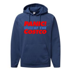 Panic At The Costco Funny Meme Performance Fleece Hoodie