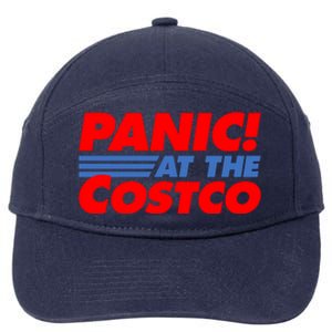 Panic At The Costco Funny Meme 7-Panel Snapback Hat