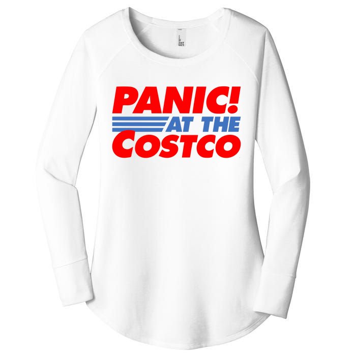 Panic At The Costco Funny Meme Women's Perfect Tri Tunic Long Sleeve Shirt