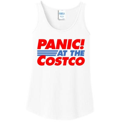 Panic At The Costco Funny Meme Ladies Essential Tank