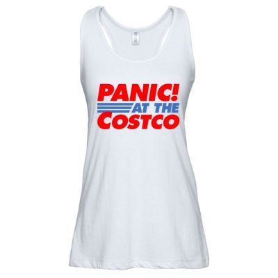 Panic At The Costco Funny Meme Ladies Essential Flowy Tank