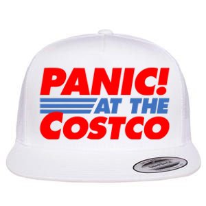 Panic At The Costco Funny Meme Flat Bill Trucker Hat