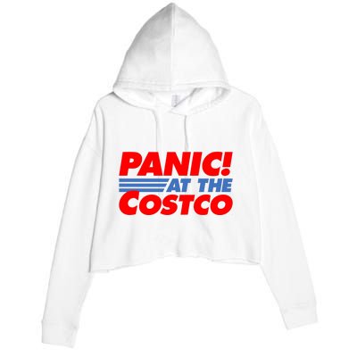 Panic At The Costco Funny Meme Crop Fleece Hoodie