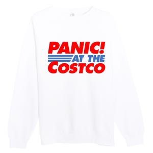 Panic At The Costco Funny Meme Premium Crewneck Sweatshirt