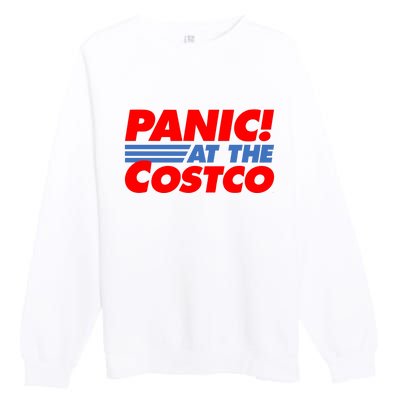 Panic At The Costco Funny Meme Premium Crewneck Sweatshirt