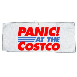 Panic At The Costco Funny Meme Large Microfiber Waffle Golf Towel