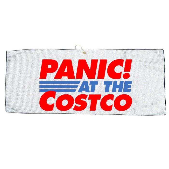 Panic At The Costco Funny Meme Large Microfiber Waffle Golf Towel