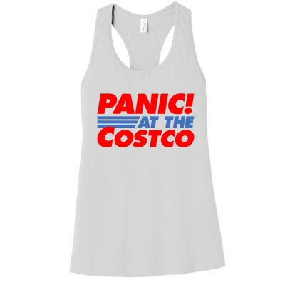 Panic At The Costco Funny Meme Women's Racerback Tank